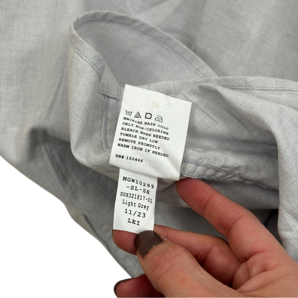 Even Tide Men’s Short Sleeve Slim Light Grey Button Up NWT - Size XXL - Picture 7 of 7